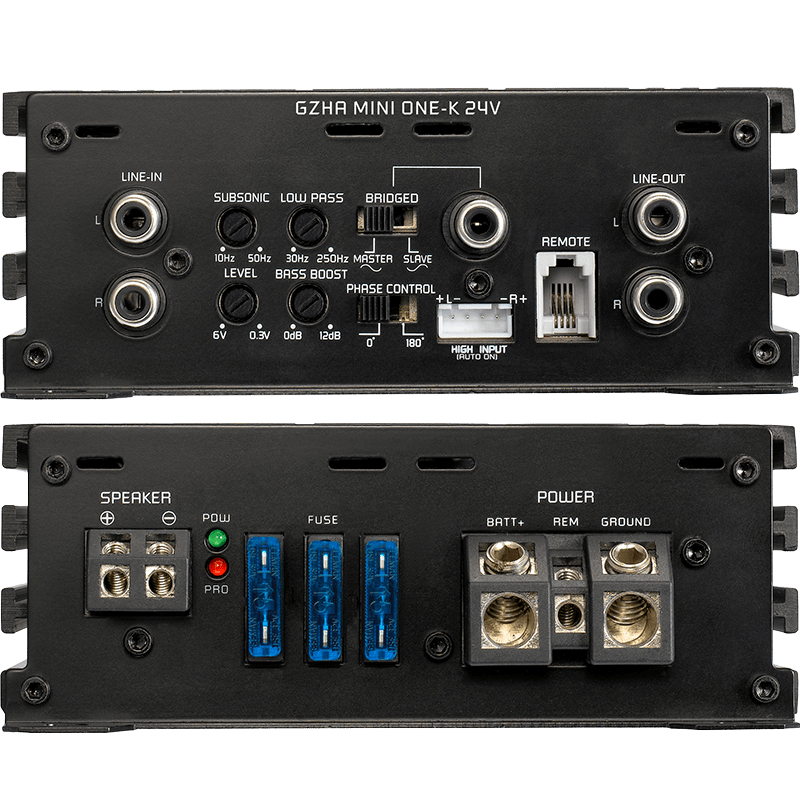 Ground Zero GZHA MINI ONE-K 24V - Compact Monoblock 1200 Watts Max Car Amplifier