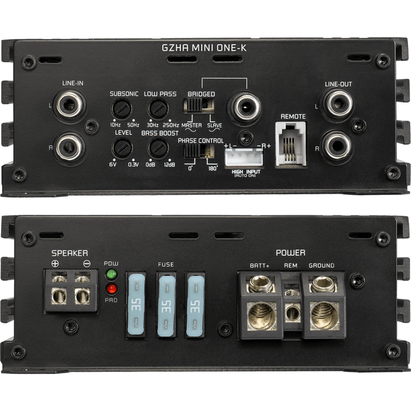 Ground Zero GZHA MINI ONE-K - Compact Monoblock 1200 Watts Max Car Amplifier