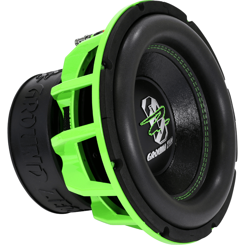 Ground Zero GZHW 25SPL GREEN 10" Inch 25cm Dual 1-Ohm SPL 2500 Watts Car Sub Subwoofer