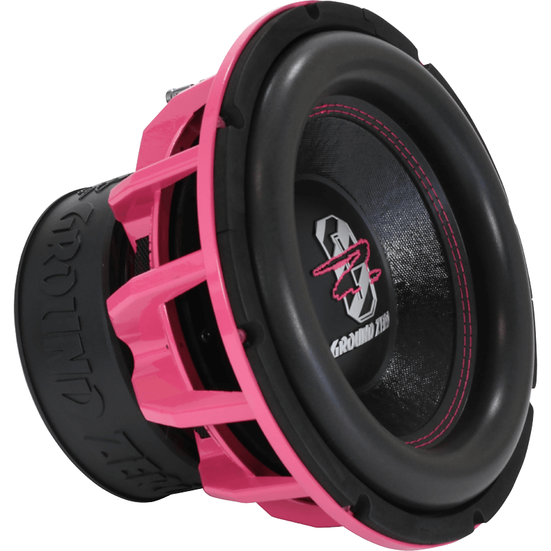 Ground Zero GZHW 30SPL PINK 12" Inch 30cm Dual 1-Ohm Gold SPL 3000 Watts Car Sub Subwoofer