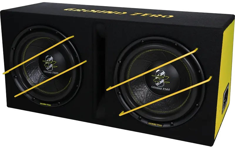 Ground Zero GZIB 2.12SPL Double 12" 2ohm 2000WSPL Sub & Bass Box Enclosure