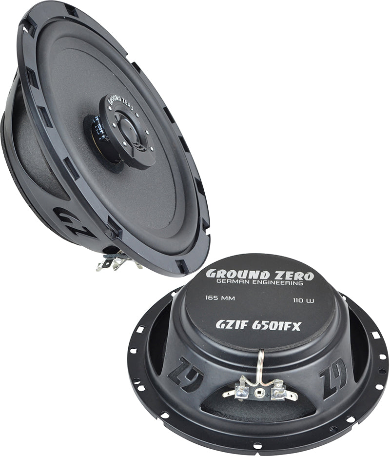 Ground Zero Iridium GZIF6501FX 16.5cm/6.5" Flat 2 Way Coaxial Speaker 110w