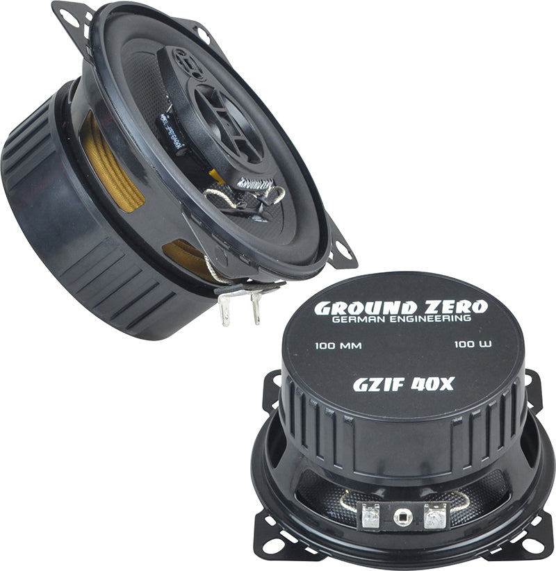 Ground Zero Iridium GZIF40X 10cm/4" 2 Way Coaxial Speakers 100W