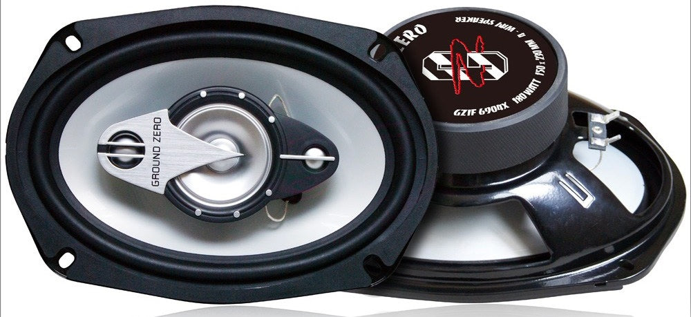 Ground Zero Iridium GZIF69X 6 x 9" 4 Way Coaxial Speakers 180W