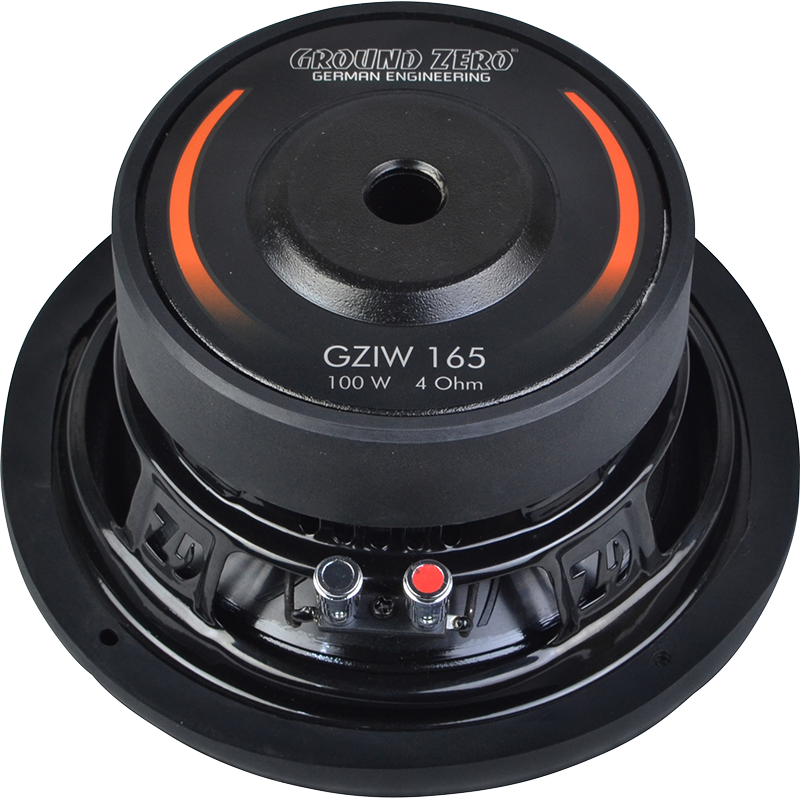 Ground Zero GZIW165 16.5 cm / 6.5″ high quality subwoofer with solid 3D HQPP cone