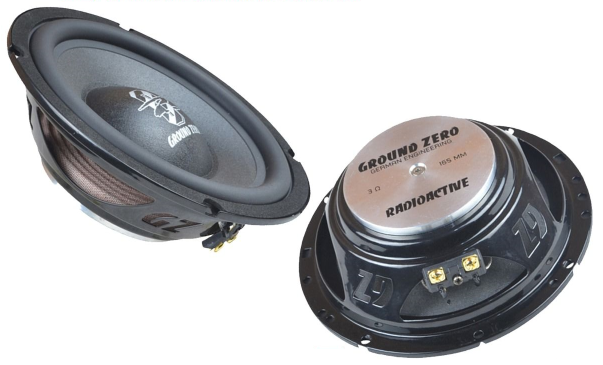 Ground Zero Radioactive GZMW165X-NEO 165mm 6.5" Flat Mid & Kickwoofer 140W Pair