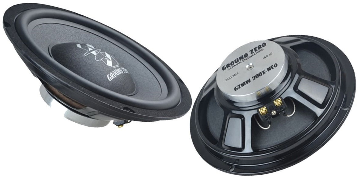 Ground Zero Radioactive GZMW 200X-NEO 200mm 8" Flat Mid & Kickwoofer 160W
