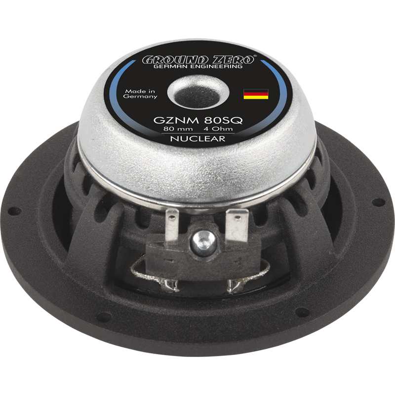 Ground Zero GZNM 80SQ 3-1/2 Inch 80mm 100 Watts 4-Ohm Sound Quality Midrange Car Speaker