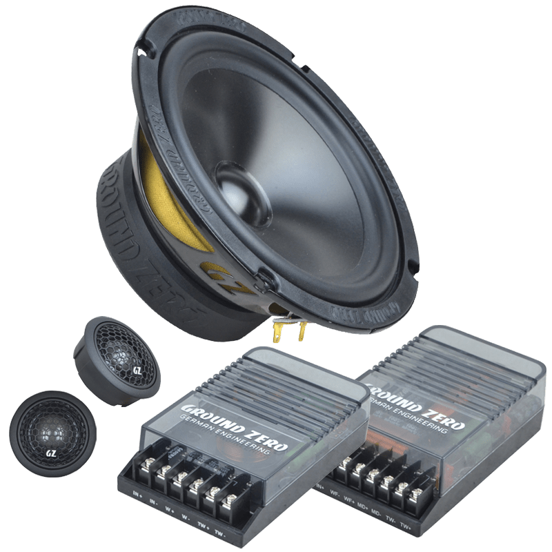 Ground Zero Radioactive GZRC 165.2SQX- 6.5" 120W 2 Way Component Car Speakers