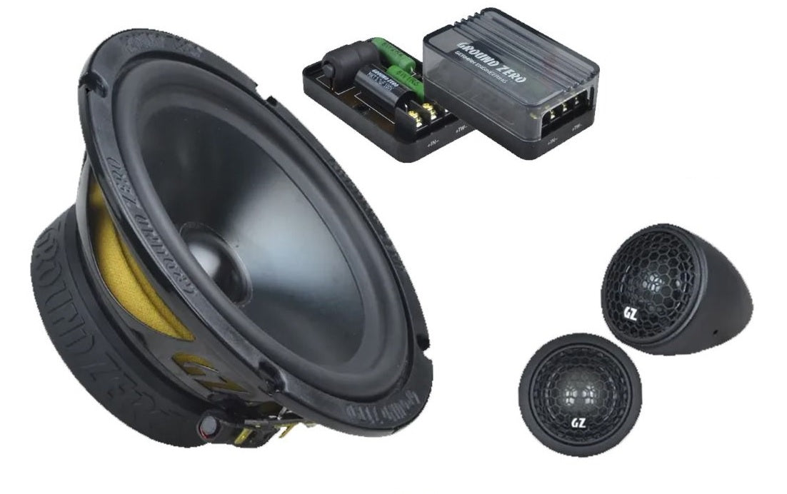 Ground Zero Radioactive GZRC165.2SQIV 6.5" 120W 2 Way Component Car Speakers