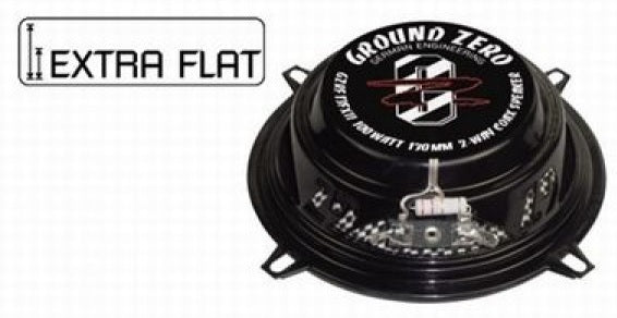 Ground Zero Radioactive GZRF13FXII 13cm 5.25" 2 Way Coaxial Speakers 100w Extra Flat