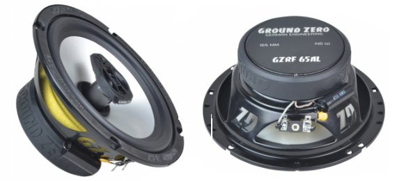Ground Zero Radioactive GZRF65AL 165mm/6.5" 2-Way Coaxial Speakers 140W