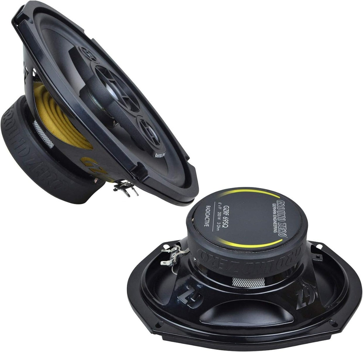 Ground Zero GZRF69SQ 6x9" 3-way Coaxial Speakers 200w