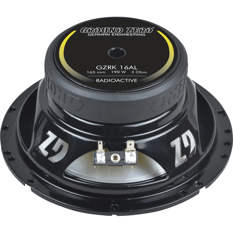 Ground Zero Radioactive GZRK16AL 165mm/6.5" 2-Way  Kick Midwoofer Component Speaker 160W