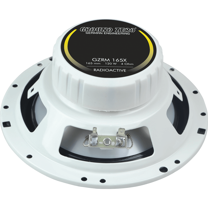 Ground Zero GZRM165X 6.5" Inch 16.5cm 120 Watts 4 Ohm 2-way Coaxial Marine Speakers