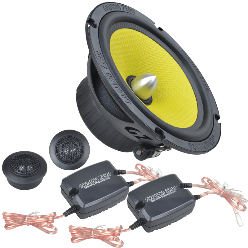 Ground Zero GZTC165 6.5" Inch 165mm 150 Watts 2-Way Component 3-Ohm Car Speaker Set