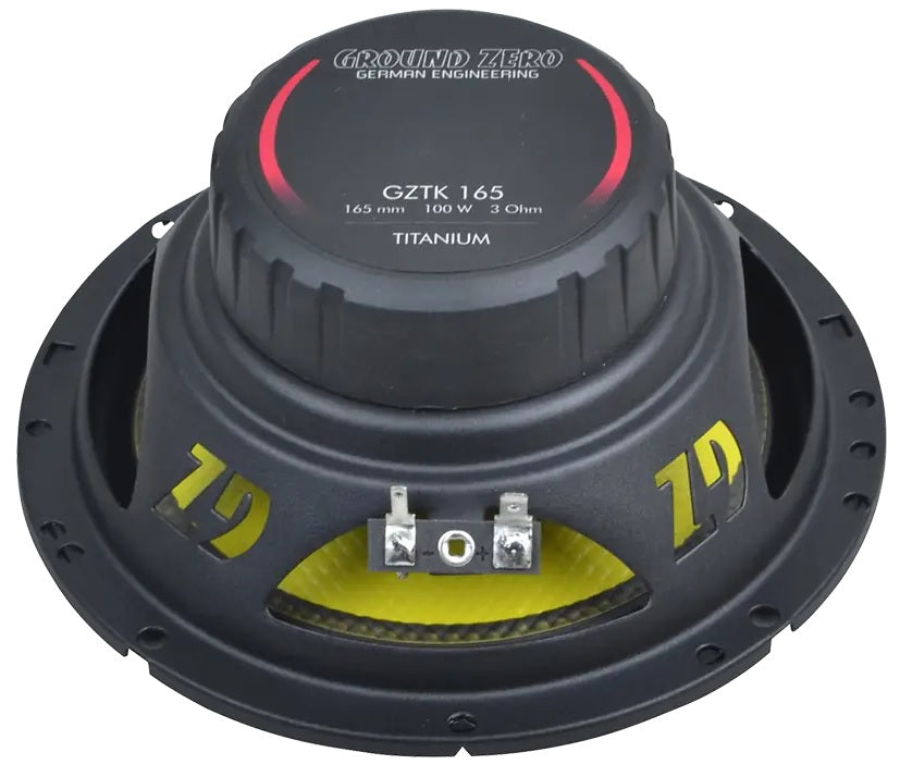 Ground Zero GZTC 165.3X-II Titanium 180W RMS 6.5" 3 Way Component Car Speakers
