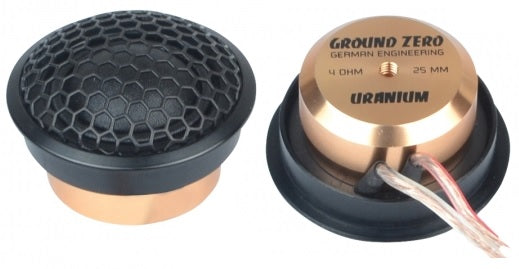 Ground Zero Uranium 25SQX 1 inch Silk Dome Tweeters