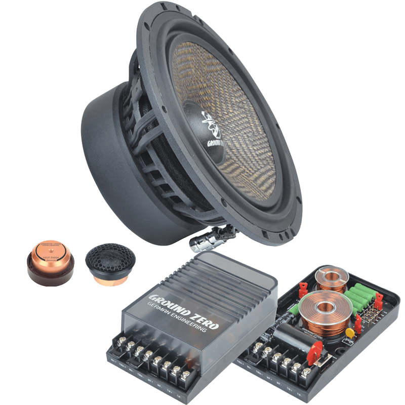 Ground Zero Uranium GZUC650SQX 16.5cm/6.5" 2 Way Component Speakers 220W