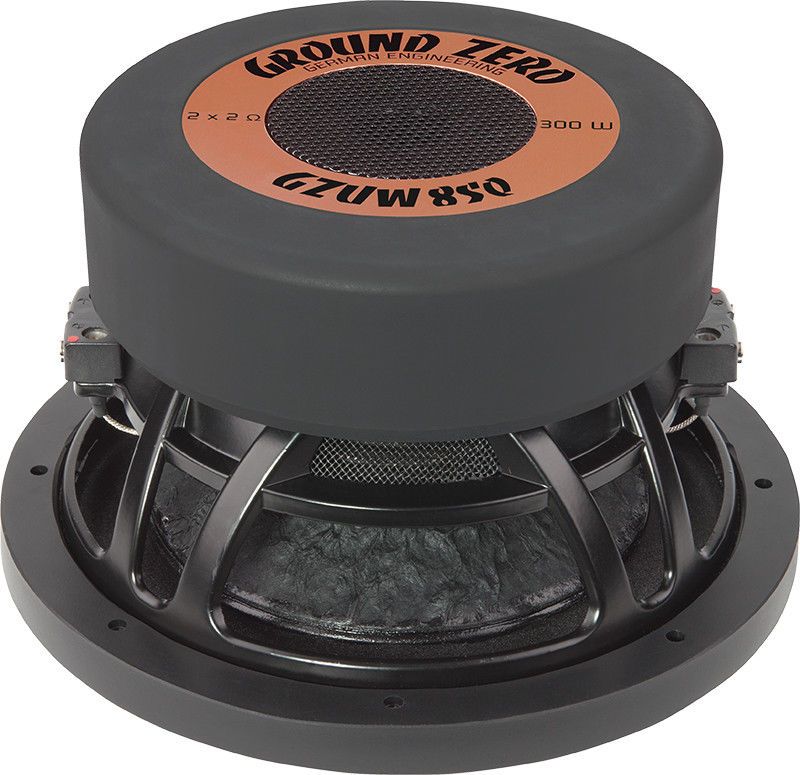 Ground Zero Uranium GZUW8SQX 20cm 8" 300 Watts RMS 2 x 2 Ohm Car Subwoofer