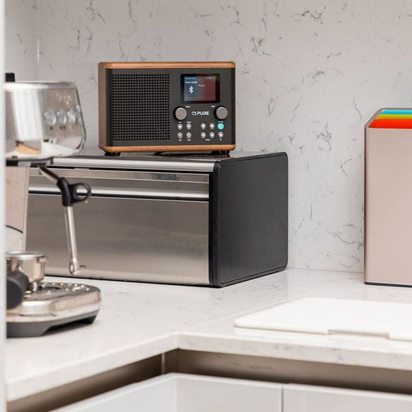 PURE Classic H4 DAB+/FM Radio with Bluetooth - Coffee Black/Walnut