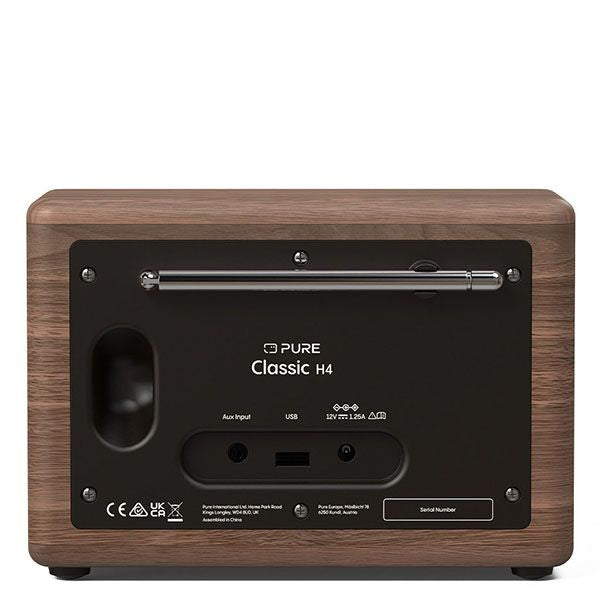 PURE Classic H4 DAB+/FM Radio with Bluetooth - Coffee Black/Walnut
