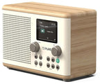 PURE Classic H4 DAB+/FM Radio with Bluetooth - Cotton White/Oak