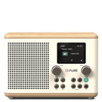 PURE Classic H4 DAB+/FM Radio with Bluetooth - Cotton White/Oak