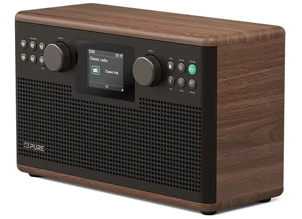 PURE Classic H6 DAB+/FM Radio with Bluetooth - Coffee Brown/Walnut