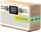PURE Classic H6 DAB+/FM Radio with Bluetooth - Cotton White/Oak