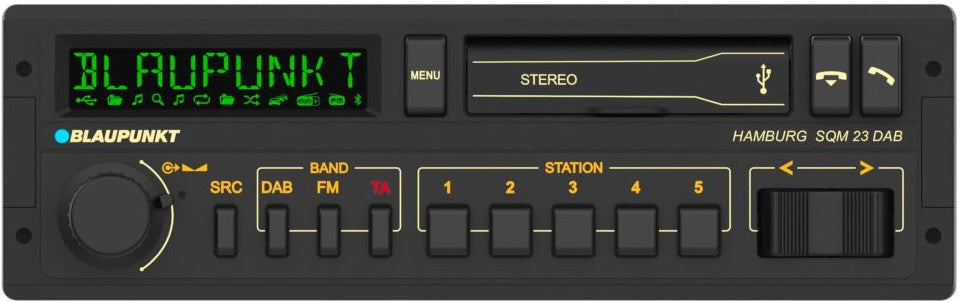 Blaupunkt Hamburg SQM 23 DAB Multicolour Cult Car Radio DAB+ Bluetooth Flac Dual-USB 4 x 50W