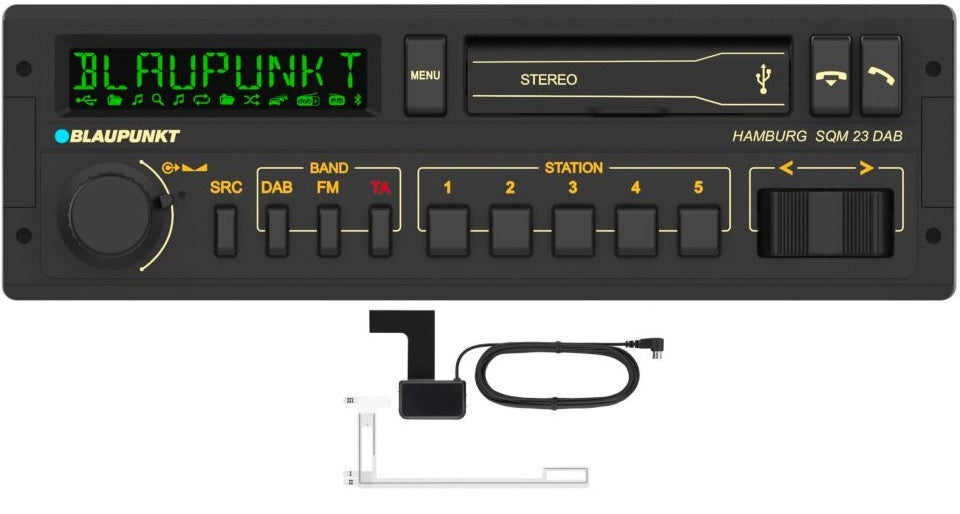 Blaupunkt Hamburg SQM 23 DAB Multicolour Cult Car Radio DAB+ Bluetooth Flac Dual USB 4 x 50W DAB Aerial