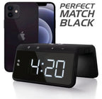 Caliber HCG019QI-BA Alarm Clock With Wireless Charging – Black