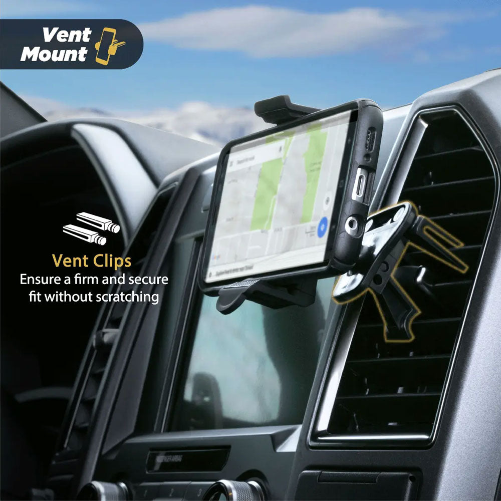 Scosche HDVM 3-in-1 Universal Car WINDOW/VENT/DASH Mount For Smartphones and Mobile Devices