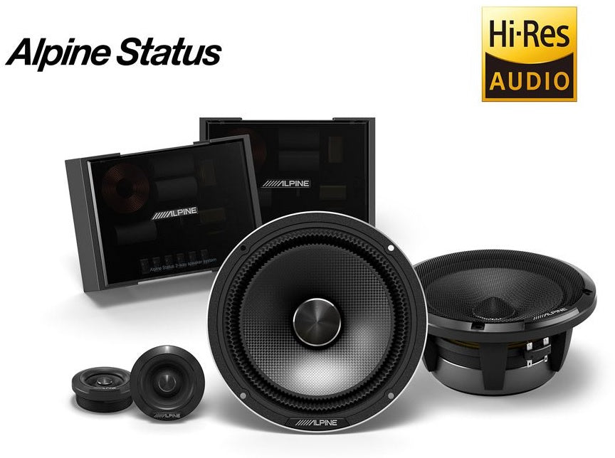 Alpine HDZ-65CS - Status 6-1/2 inch Hi-Res 2-way Component Speakers 300 Watts