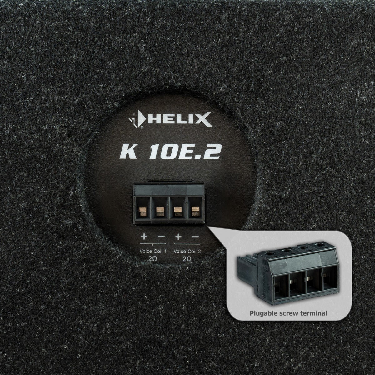 HELIX K 10E.2 10" Inch Subwoofer 600 Watts MAX Passive Bass Downfire Enclosure