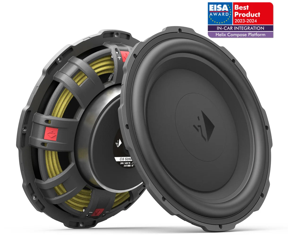 Helix Compose i5 Ci5 S200FM-d2 8 Inch FlexMount Hybrid Daul 2 Ohms Subwoofer 200w RMS