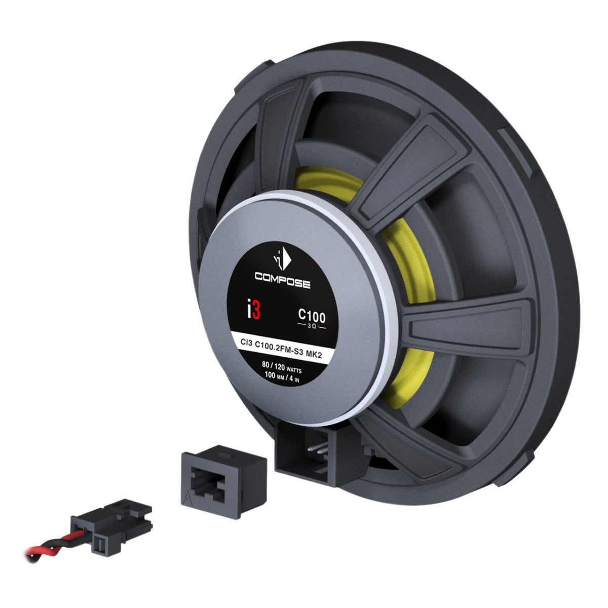 Helix Compose Ci3 C100.2FM-S3 MK2 - 4" 120w Coaxial Speakers - 2 Ohms