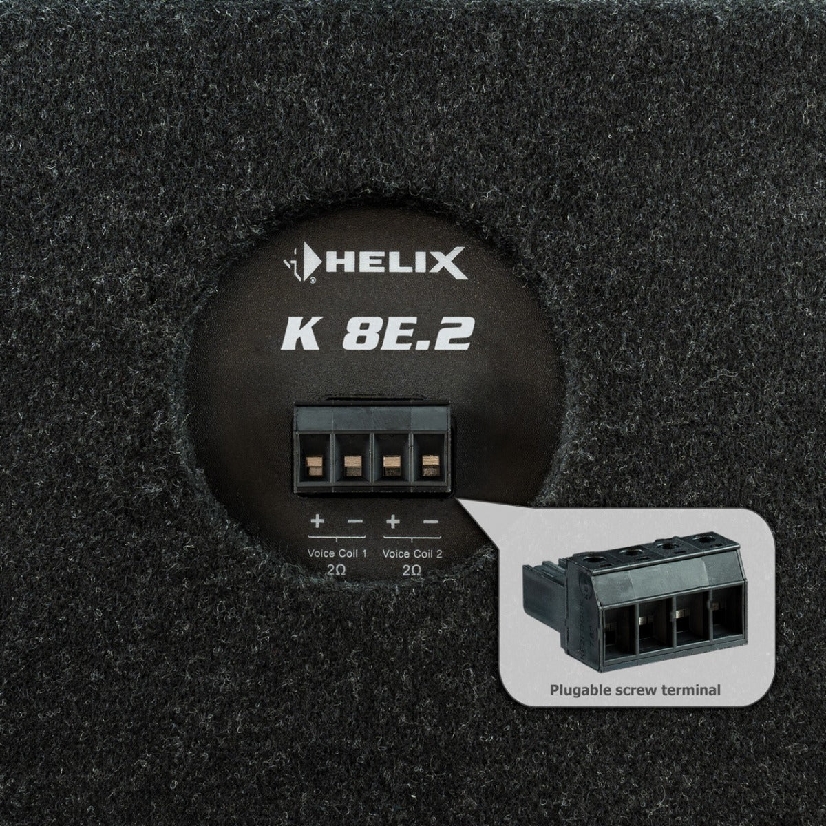 HELIX K 8E.2  8" Inch Subwoofer 600 Watts MAX Passive Bass Downfire Enclosure