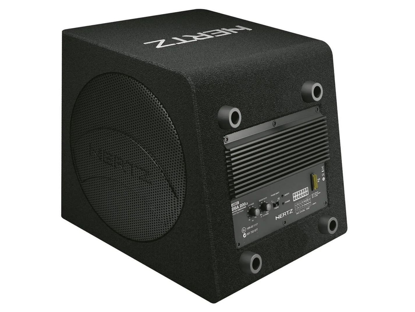 Hertz Dieci DBA 200.3 - 8" 440 W Active Subwoofer box with Double Passive Radiators