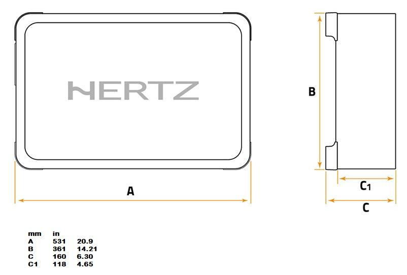 Hertz Mille Pro MPBX 250 S2 1000w Super-Shallow Loaded 10" Subwoofer in Down-Firing Enclosure