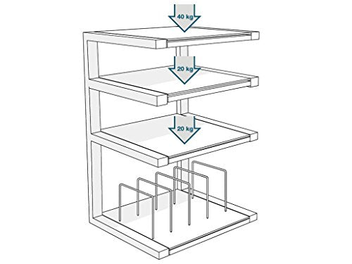 Norstone ESSE HiFi 4 shelf TV/ HI-FI Stand with vinyl records rack in Black/Frosted Finish ESSEVB