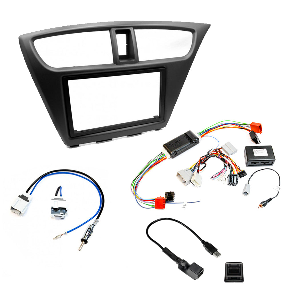 Honda Civic 9TH GEN 2012-2017 With Premium Audio Double Din Fascia / Steering / Antenna / USB Retention Kit