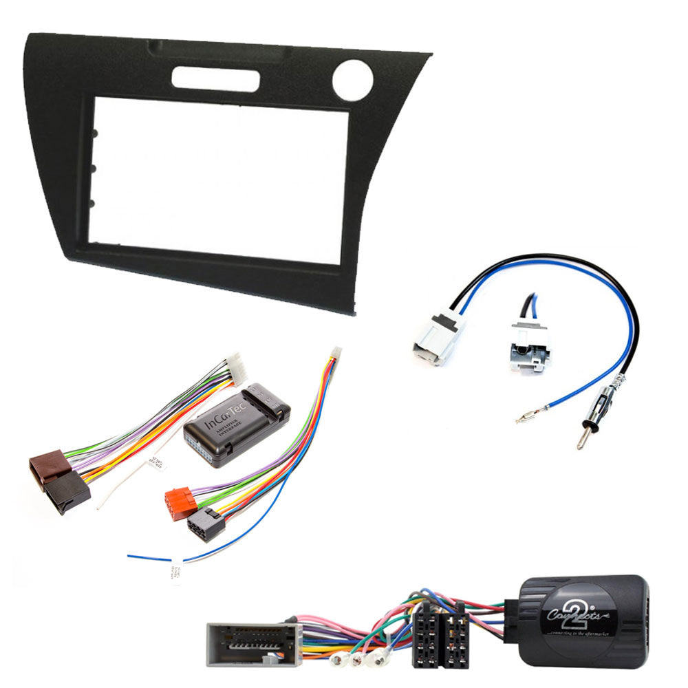Honda CR-Z 2010-2016 Double Din Fascia / Steering Control Adaptor / Amplifier Retention / Antenna Fitting Kit