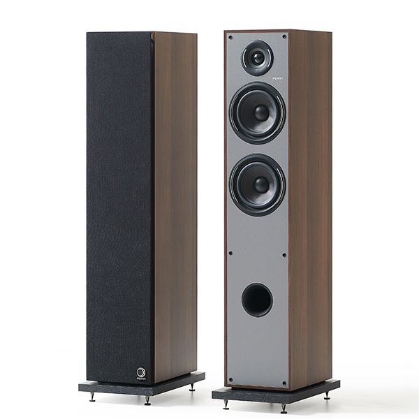 Elipson HORUS 11F 120W 2.5Way Active BT Floorstanding Bass Reflex Speaker - Walnut
