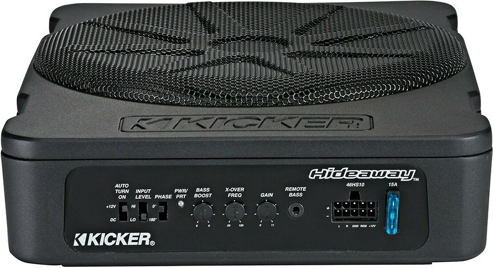 Kicker 46HS10 10" Hideaway Amplified 150 Watt Subwoofer Box KA46HS10 w/ Bass Remote