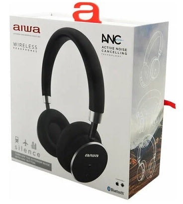 AIWA HSTBTN-800BK Bluetooth On-ear ANC active noise cancelling Headphones