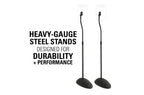 SANUS HTB3 Home Theater Series adjustable height for satellite speakers - Black