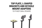 SANUS HTB3 Home Theater Series adjustable height for satellite speakers - Black