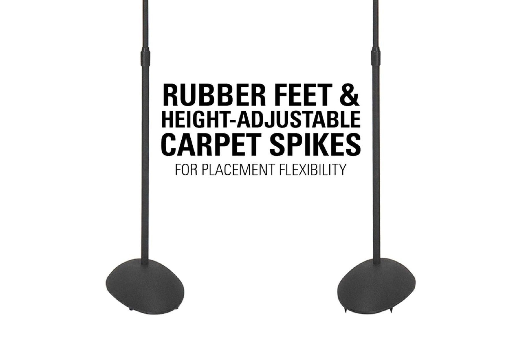SANUS HTB3 Home Theater Series adjustable height for satellite speakers - Black